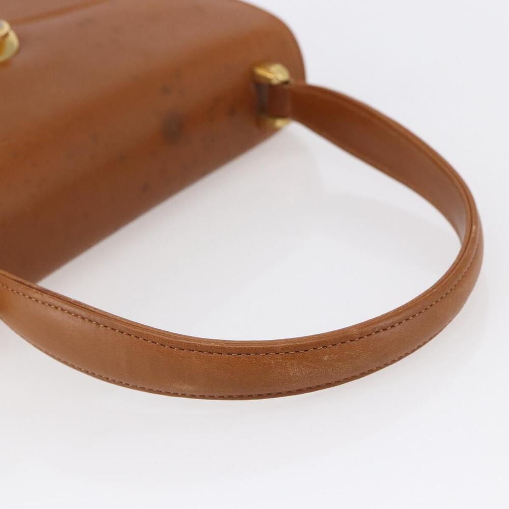 GUCCI Hand Bag Leather Brown Gold Auth 154667 - Picture 7 of 16